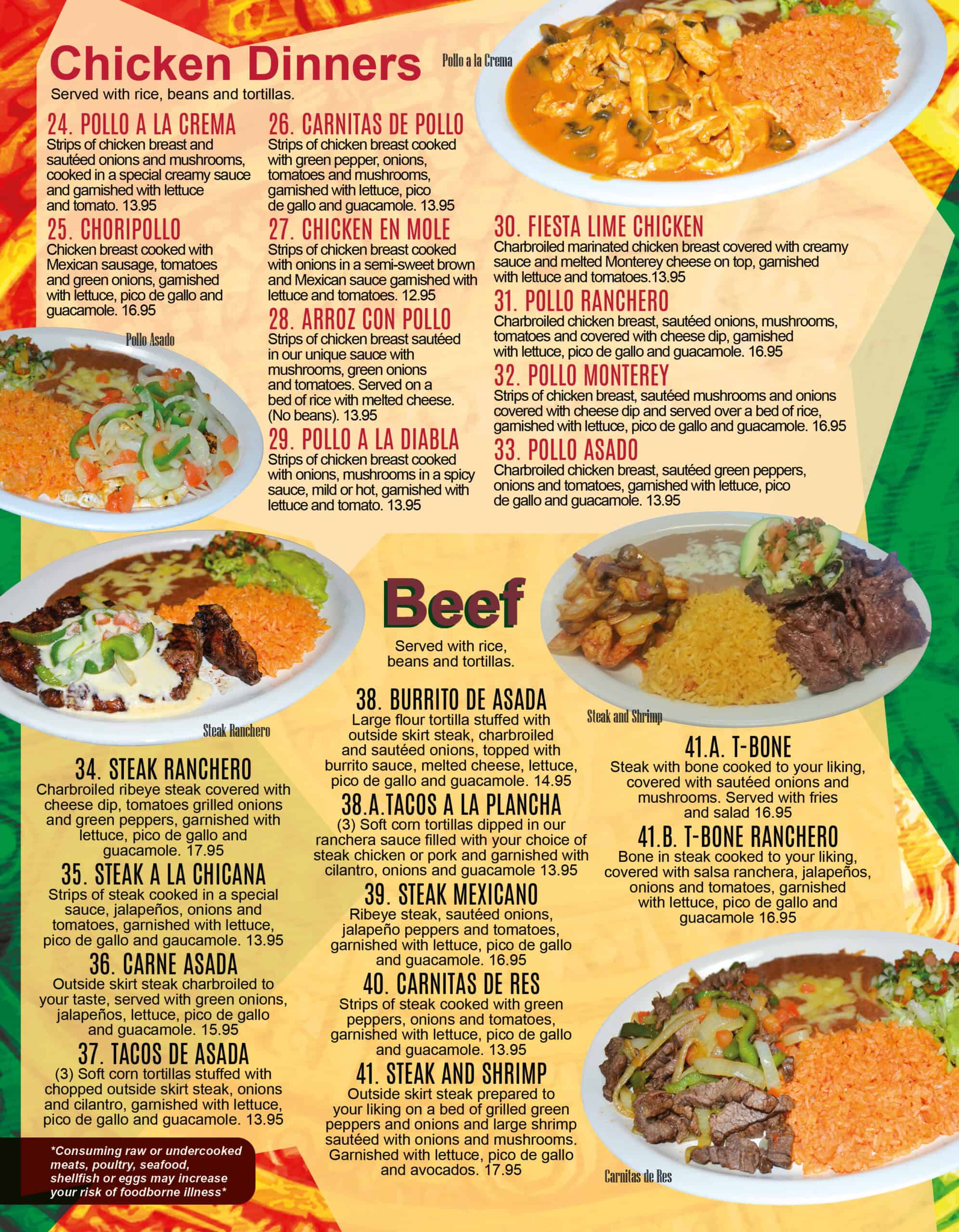 Menu Las Margaritas